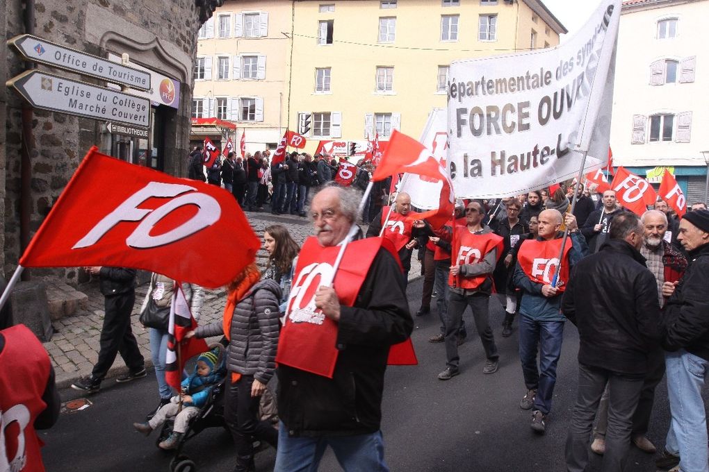 31 mars: 5000 manifestants au Puy, 1million 200 000 dans le pays, une grève très suivie