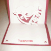 Carte Kirigami Coeur et roses