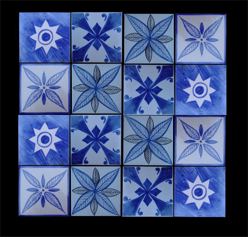 Imágenes de los azulejos de Santa María de los Buenos Aires.