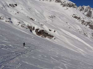 Il ne reste plus qu'à profiter de la descente avant de rejoindre les voitures sur les hauts de La Fouly...