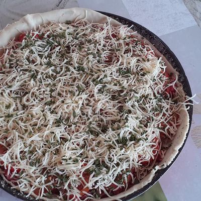 tarte tomate /viande haché 