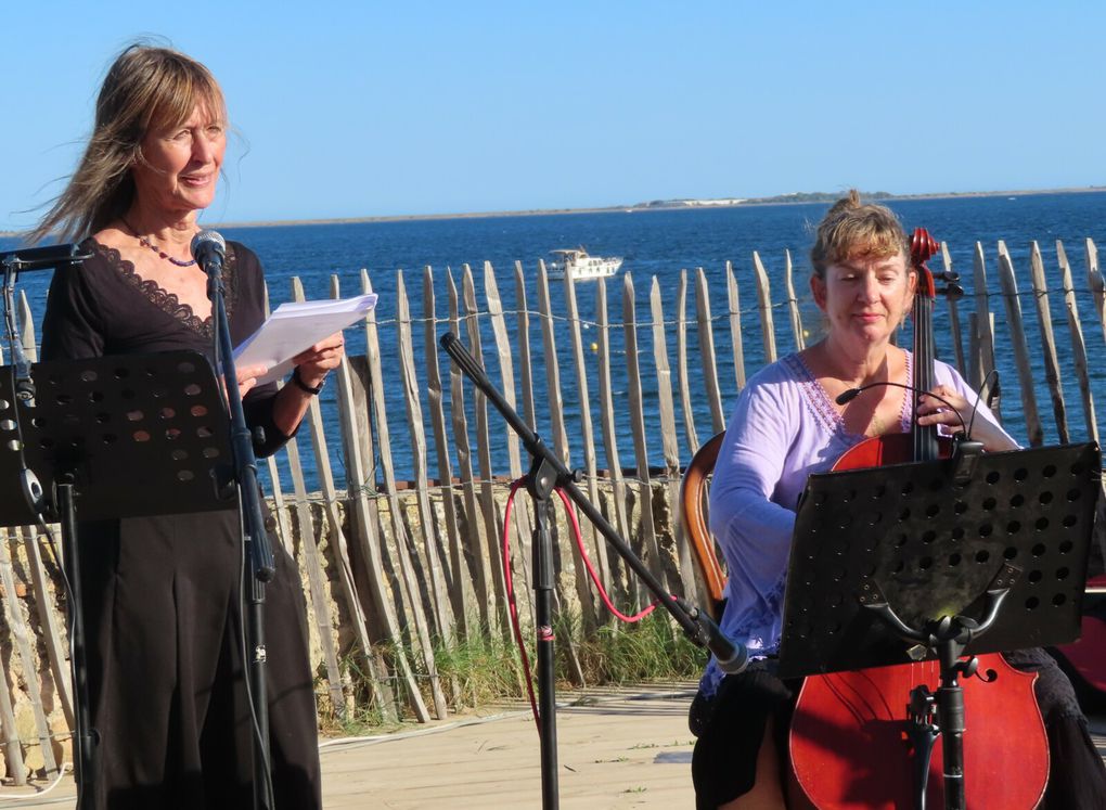 Marie-Christine Dhéron, textes et voix et Christine Mourlevat-Brunschwig, violoncelle