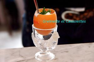 L'Oeuf Chaud Froid aux oeufs de Saumon d'après Alain Passard