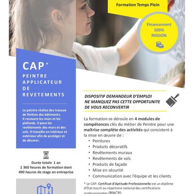 CFA BTP AIX-EN-PROVENCE : CAP PEINTRE APPLICATEUR DE REVETEMENTS