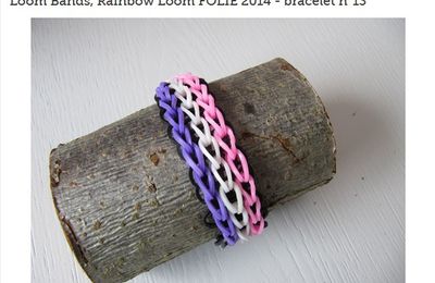 Loom Bands, Rainbow Loom FOLIE 2014 - bracelet n°13 