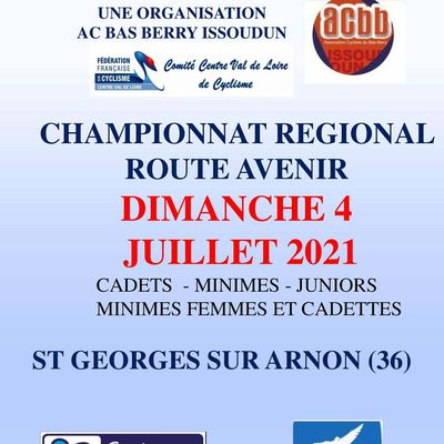 Le dossier du championnat régional de l'avenir du dimanche 4 juillet à St Georges sur Arnon (36)