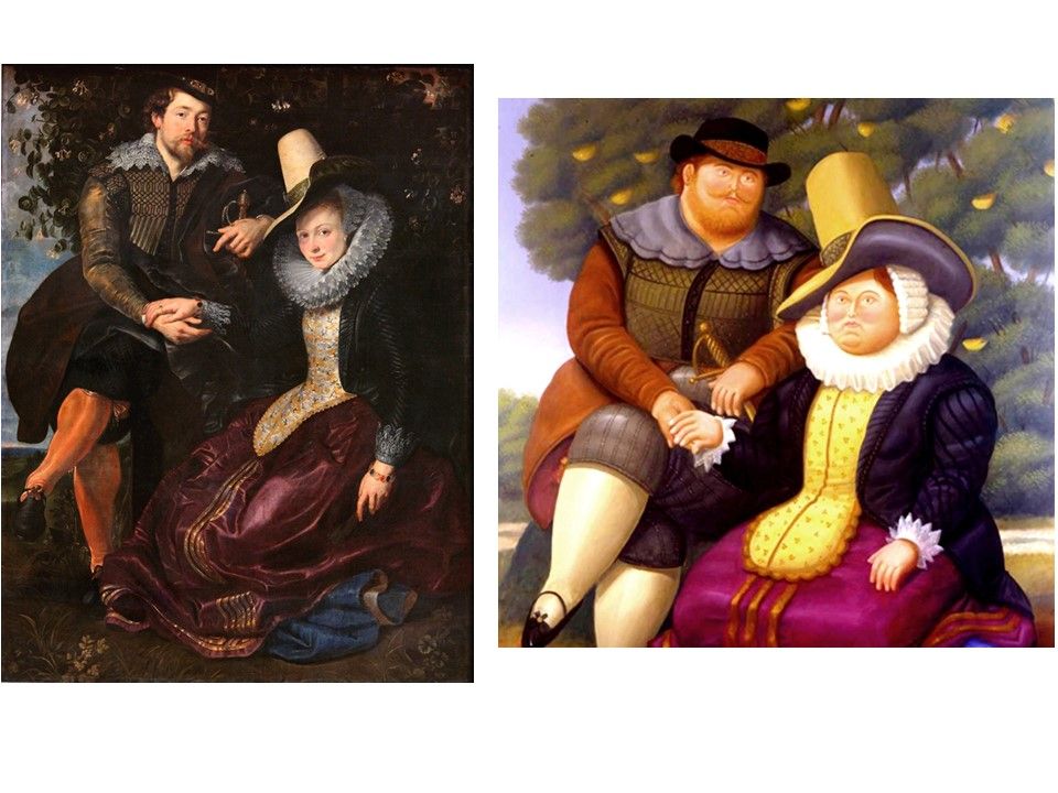 la "citation" du peintre colombien Botero au portrait de Rubens et d'isabella