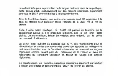 Des Députés Européens condamnent l'attitude de la SNCF