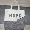 Sac "Gris flower" personnalisé pour fille cousu main