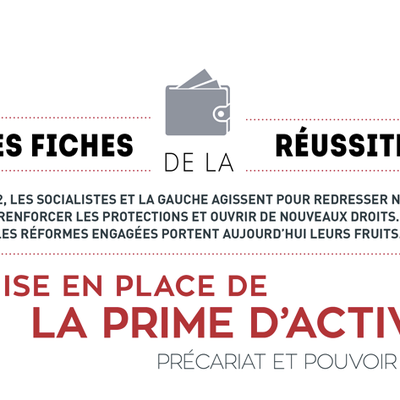 Fiche de la réussite n°3 : Mise en place de la prime d’activité