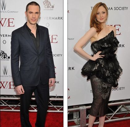 Hosted by the Weinstein Company and The Cinema Society, at the Ziegfield Theater in New York on January 23, 2012. Madonna wears a Marchesa dress. Marchesa designer Georgina Chapman is married to Harvey Weinstein.