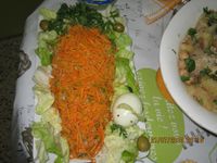 salade macédoine sous forme de carotte