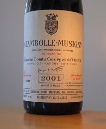 Le vin du mois : Chambolle-Musigny 2001 – Comte Georges de Vogüé (12/2012)