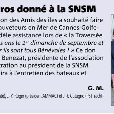 Don de l'Association à la SNSM