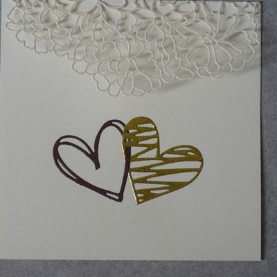 carte mariage double coeurs forme enveloppe