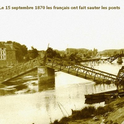 Les ponts de Pontoise en 1870