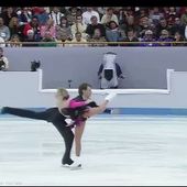 Evgenia Shishkova y Vadim Naumov patinadores rusos de los Juegos Olímpicos de Invierno de 1994 en Lillehammer