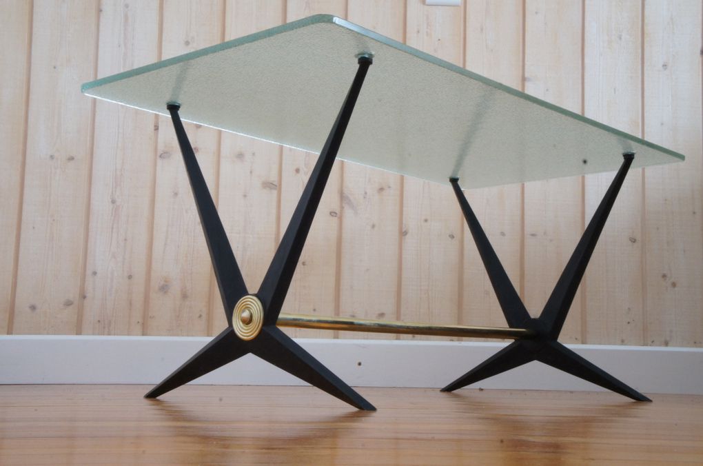 Vendu -Table basse Angelo Ostuni design italien années 50 basse salon moderniste  / 1950 Italian Modernist Design vintage