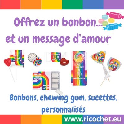 Bonbons personnalisés pour la Gay Pride / LGBTQIA+