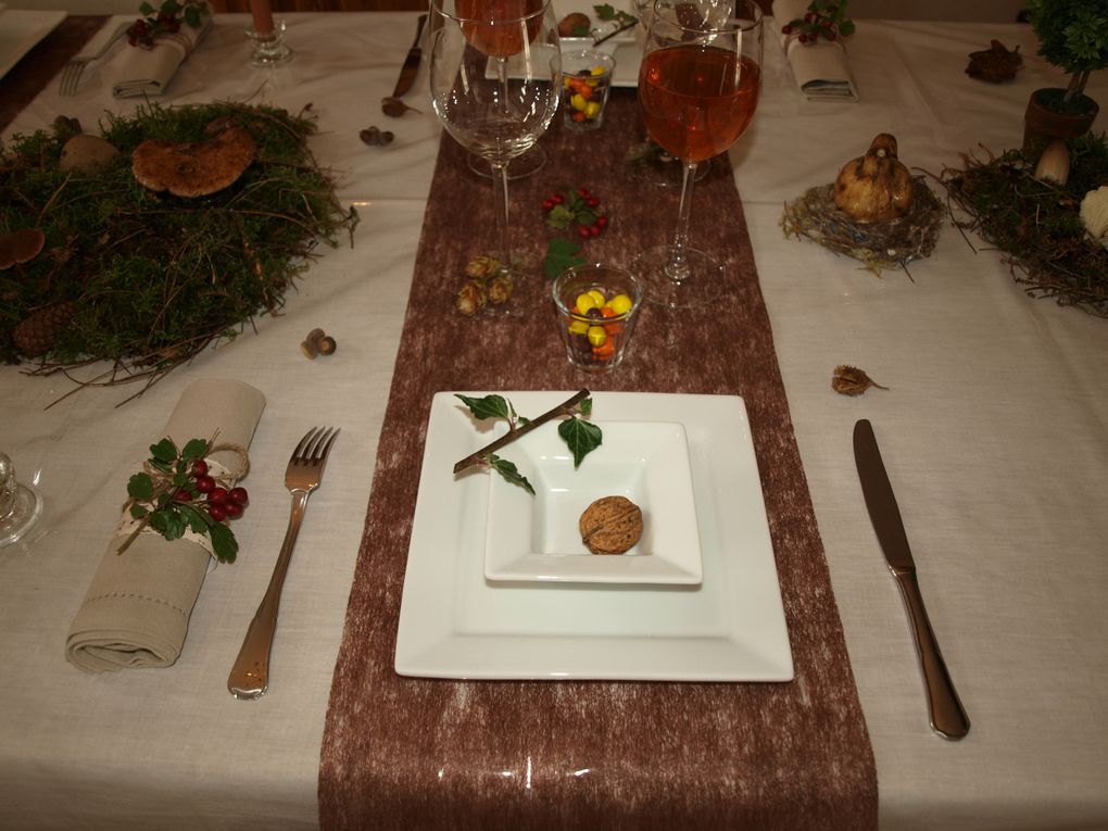 Une table aux douces senteurs automnales... la nature s'est invitée à la maison...