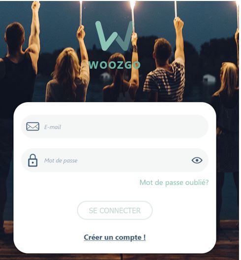 Interface d’accueil de Woozgo