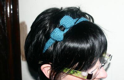 ruban cheveux en tricot