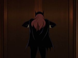 "Dammit, I need this elevator now !" "Shoo ! Shoo ! Go away Batgirl ! I want to make a dramatic entrance !"