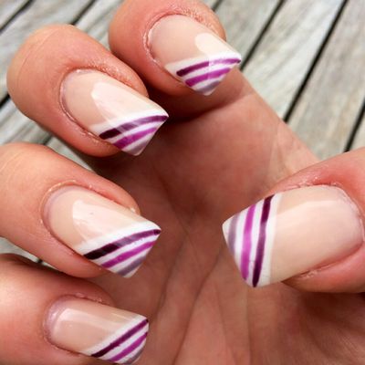 Ongle à domicile French pieds Nail art Été 2014