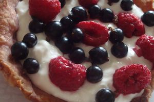 Tartelettes framboises/cassis/mascarpone