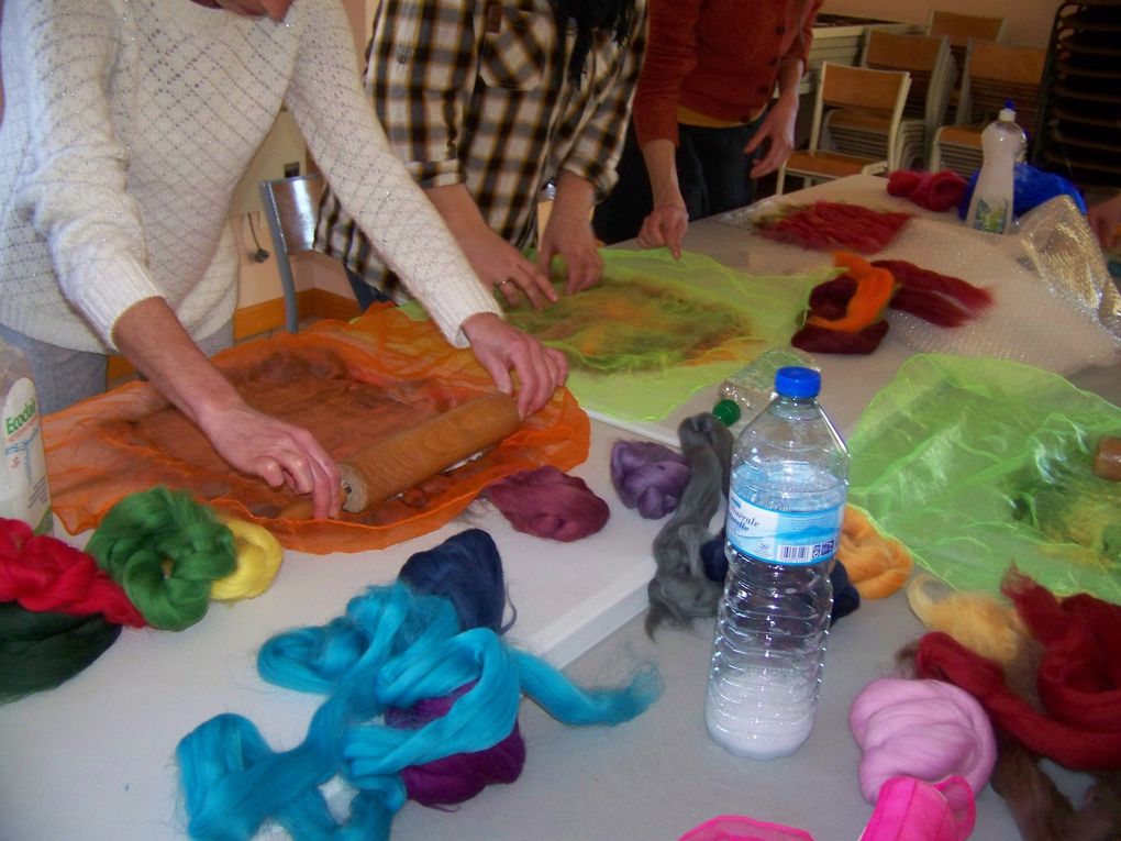 L'atelier feutrage du 12 février à Chauvirey le Chatel