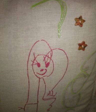 coussin dessin d'enfant