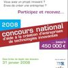 Concours aide à la création d'entreprises de technologies innovantes