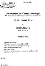 CONVOCATION DU CONSEIL MUNICIPAL