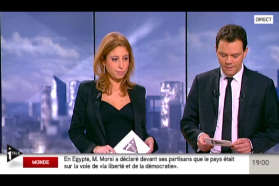 [2012 11 23] LEA SALAME - I&gt;TELE - L'EDITION DU SOIR @18H30