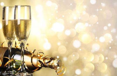 Bonne année - Champagne - Verres - Flûtes - Wallpaper - Free