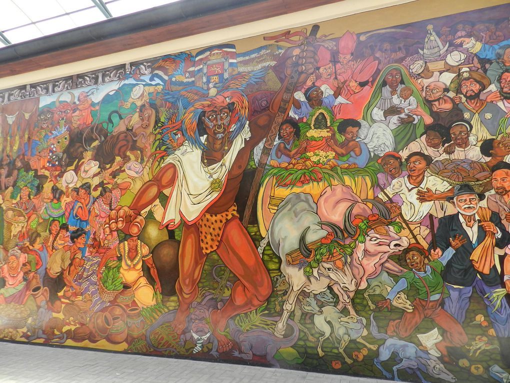 Obra Tierra del Guarco por Guadalupe Alvarez ... que resume la historia costaricense