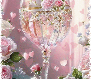 Bonne Fête maman - gif scintillant avec cœurs et roses