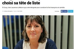 Laurence LEFEBVRE sera notre tête de liste