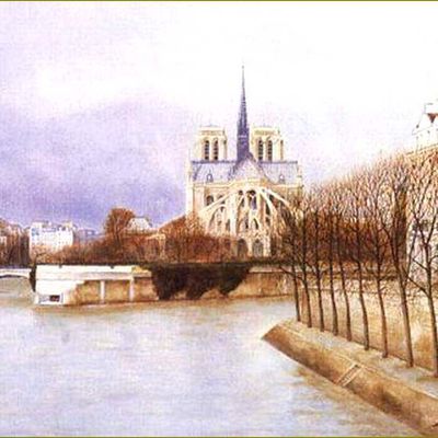 Notre Dame de Paris par les peintres -   André Renoux (1939-2002) 