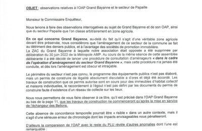Révision générale du PLU : OAP Grand Bayanne et secteur de Papaille
