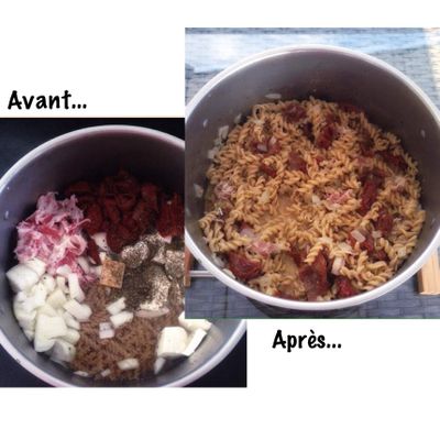 One-pot pasta pancetta et tomates séchées 