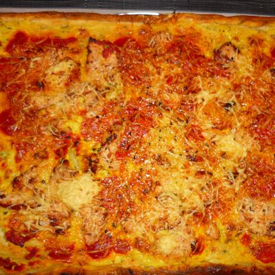 Pizza spéciale : poulet curry