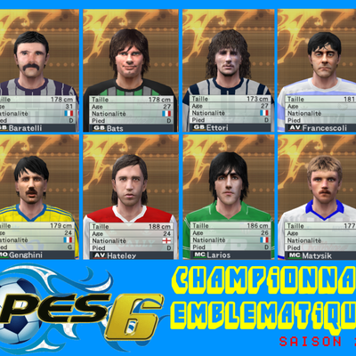 Championnat Emblématique, Saison 2 en préparation | PES 6 | Création des visages (suite)