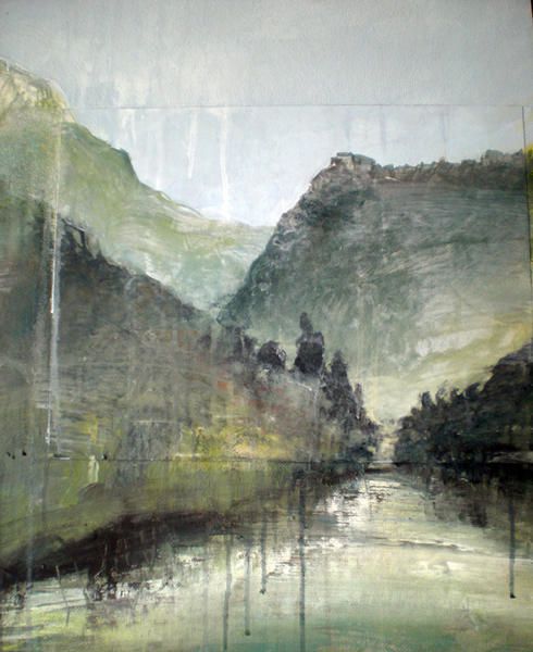 peinture et aquarelles des paysages vus du Rhône