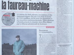 l'article de Libération du 25 janvier 2021