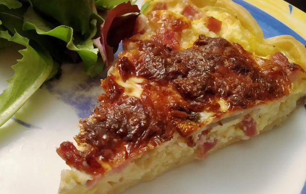 Ma quiche légère aux lardons et aux champignons