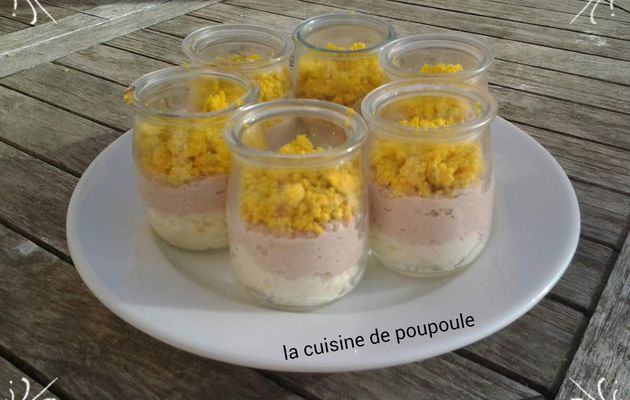 Verrines d’œufs mimosa au thon 