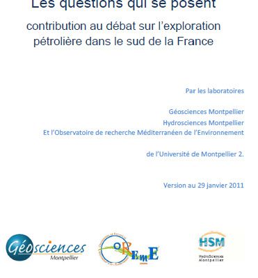 Contribution de 3 laboratoires de Montpellier (29/01/ 2011)