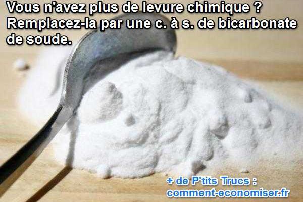 Remplacer la levure par du bicarbonate