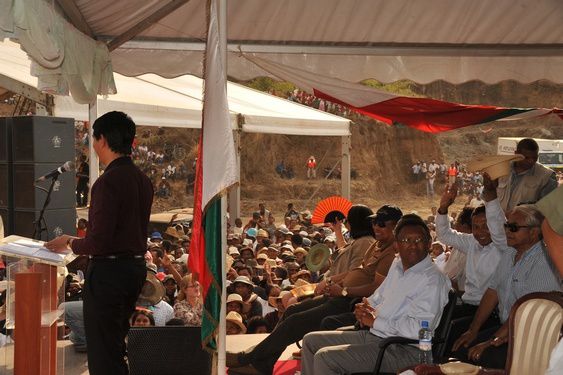 Vendredi 12 octobre 2012. Le Président Andry Rajoelina : première visite dans la Région Itasy (Soavinandriana, Analavory, Ampefy).